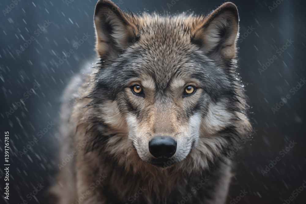 Portrait of a Gray Wolf Portrait of a Gray Wolf