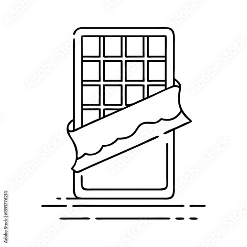 chocolate bar icon, chocolate bar vector illustration-simple illustration of chocolate bar, perfect for chocolate bar logos and icons