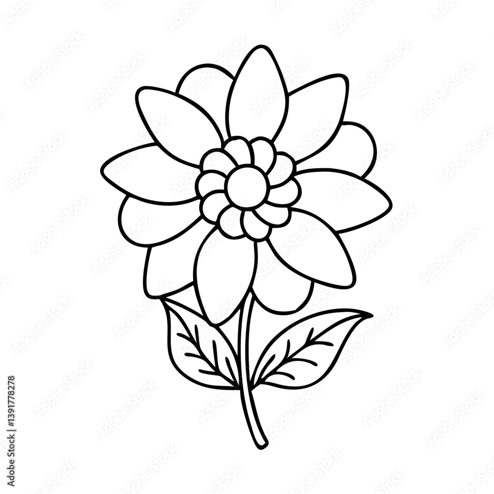 Fototapeta premium flower icon, flower vector illustration-simple illustration of flower, perfect for flower logos and icons