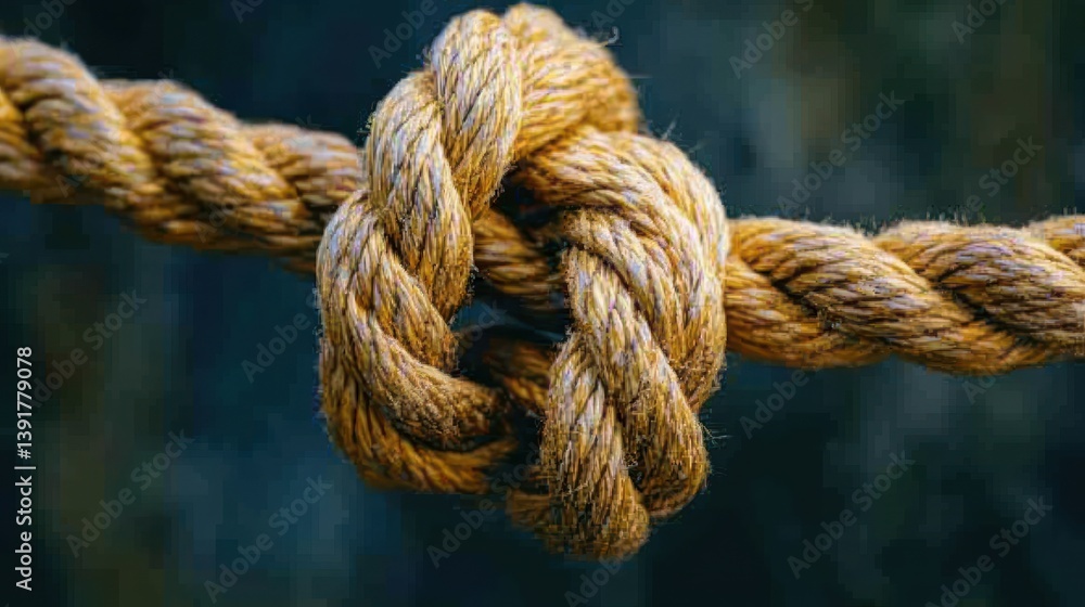 Close-up of a knotted rope Close-up of a knotted rope
