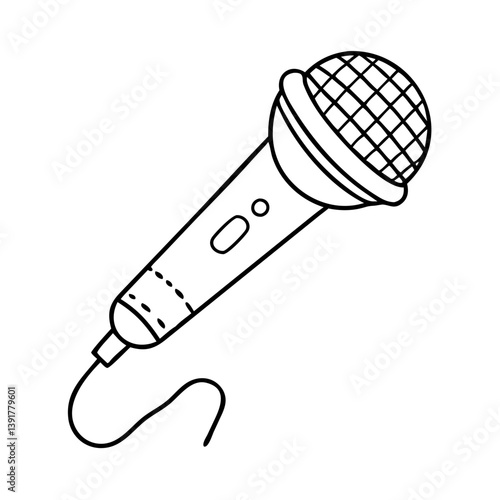 karaoke mic icon, karaoke mic vector illustration-simple illustration of karaoke mic, perfect for karaoke mic logos and icons