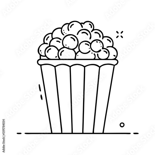 popcorn icon, popcorn vector illustration-simple illustration of popcorn, perfect for popcorn logos and icons