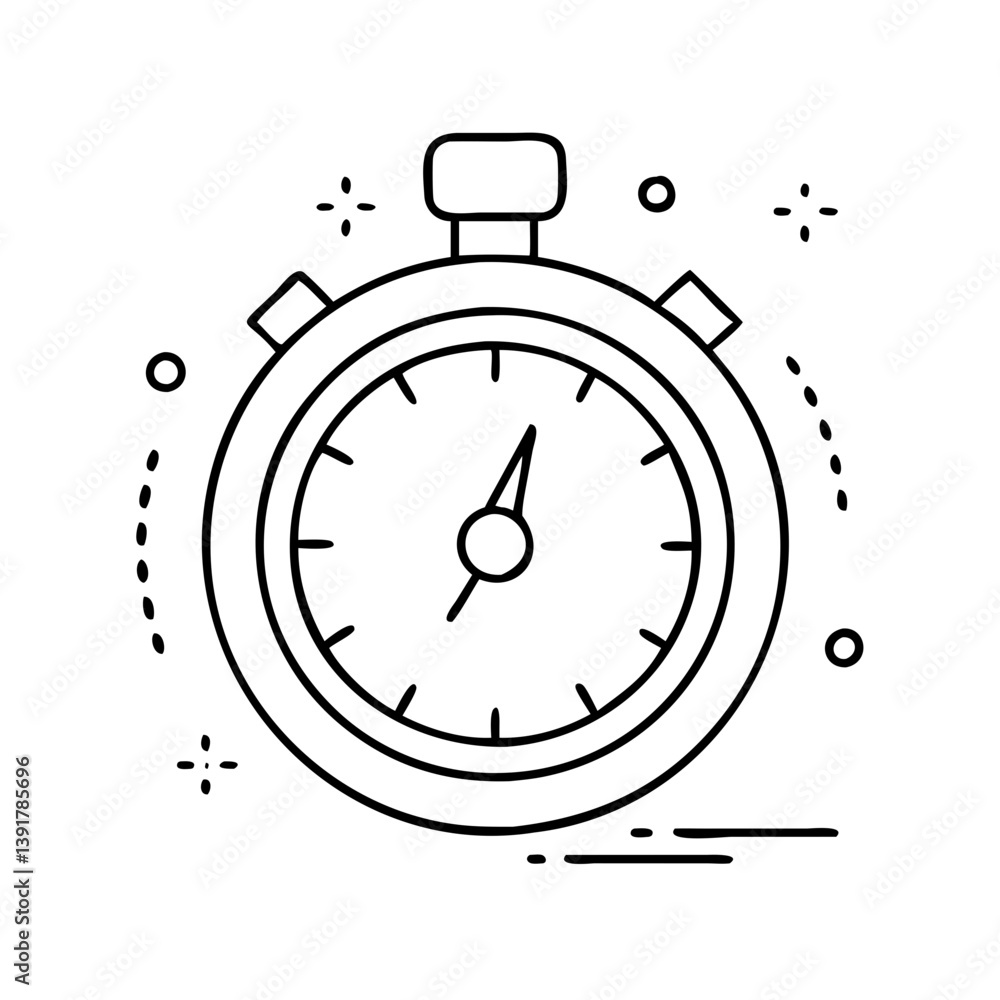 Obraz premium stopwatch icon, stopwatch vector illustration-simple illustration of stopwatch, perfect for stopwatch logos and icons