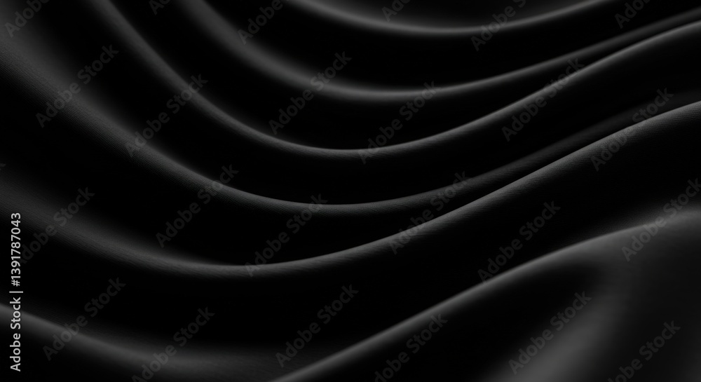 Fototapeta premium black backgrounds wave fabric texture black background