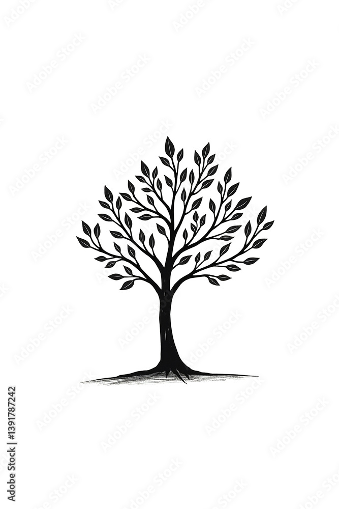 Obraz premium vector tree silhouette