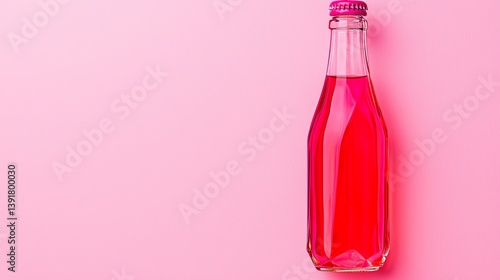 Wallpaper Mural Bright Pink Beverage Bottle on Vibrant Pink Background for Product Mockup Design Torontodigital.ca