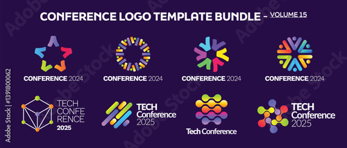 Colorful Conference Logo Template Bundle Vol 14