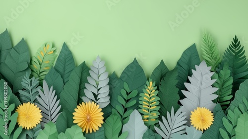 Vibrant Paper Leaves and Flowers Design for Community Celebration Decor