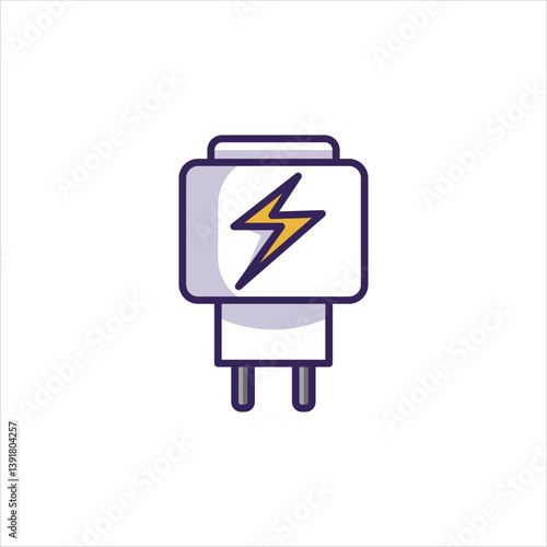 Charger Adaptor Icon - Vector Illustration, House Appliances