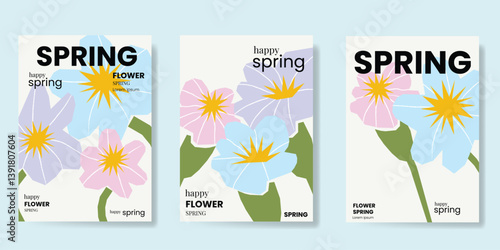 Modern floral card background vector. Minimal hand drawn botanical flowers template background. Design illustration for wedding, vip cover, poster, rsvp modern card, birthday party.