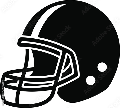 Football Helmet Protection Game Sport Equipment, football helmet flat icon, Helmets black Clip art