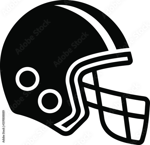 Football Helmet Protection Game Sport Equipment, football helmet flat icon, Helmets black Clip art