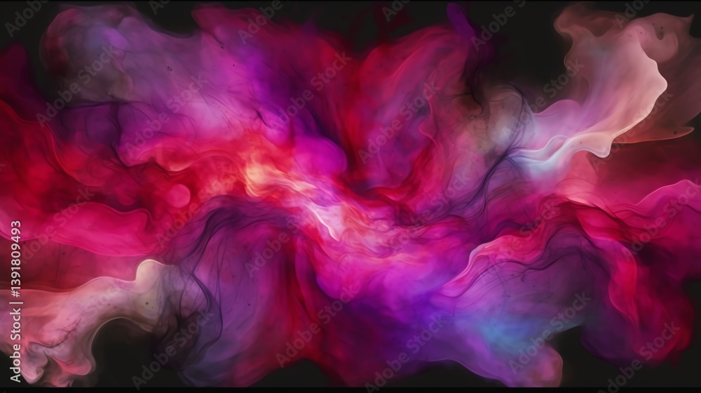 Obraz premium Abstract colorful smoke background creates a dreamy and artistic vibe