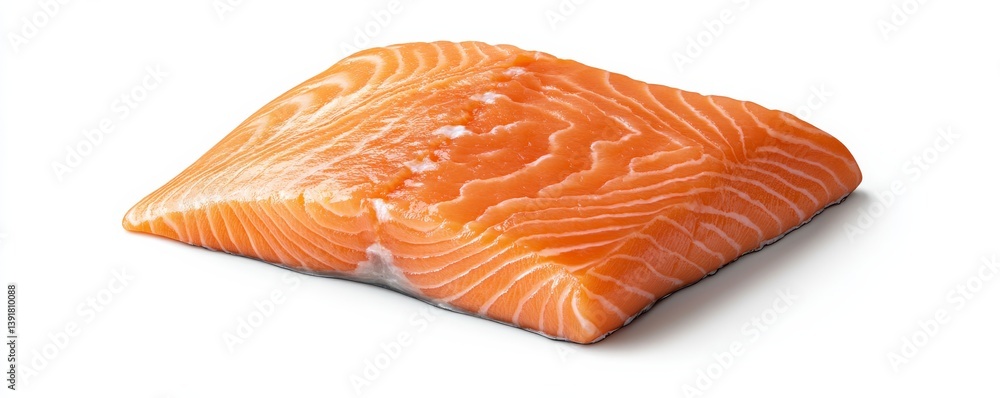fresh salmon fillet clipart, fish ingredient, photorealistic render, soft shadows, isolated on white background fresh salmon fillet clipart, fish ingredient, photorealistic render, soft shadows, isolated on white background