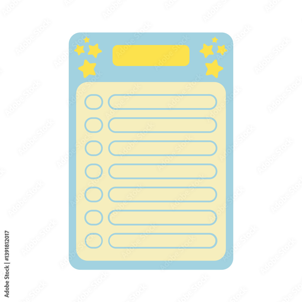 Illustration Blank Cute Notebook Illustration Blank Cute Notebook