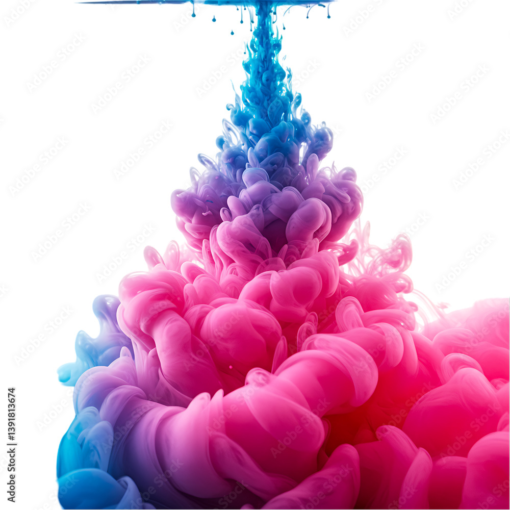 Obraz premium Colorful Ink Cloud Abstract Background