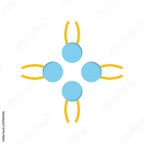 Phospholipid Molecule in Liposome. Micelle Structure. Vector illustration.