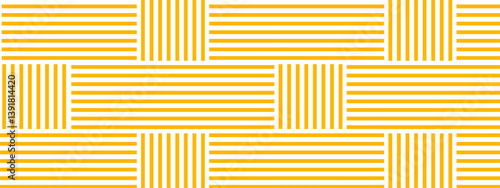 Crossed straight orange lines. Ramen, spaghetti or noodle pattern. Simple pasta, tagliatelle or capellini background. Traditional Italian, Chinese of Japan food banner. Vector flat illustration.