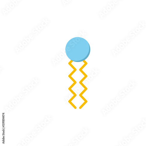 Phospholipid Molecule in Liposome. Micelle Structure. Vector illustration.