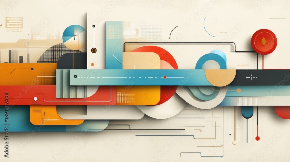 Abstract geometric composition Abstract geometric composition