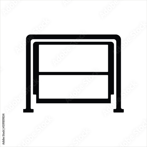 Wallpaper Mural Towel Dryer Silhouette Icon - Black and White Vector Torontodigital.ca