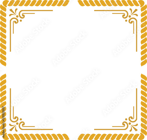Golden Rope Frame Border