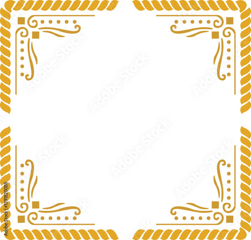 Golden Rope Frame Border