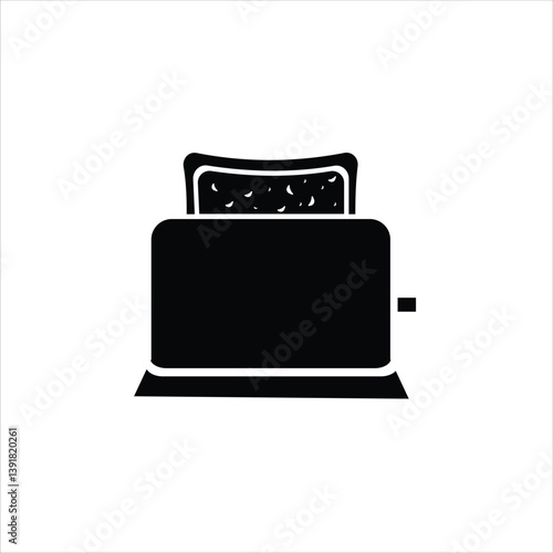 Wallpaper Mural Toaster Silhouette Icon - Black and White Vector Torontodigital.ca