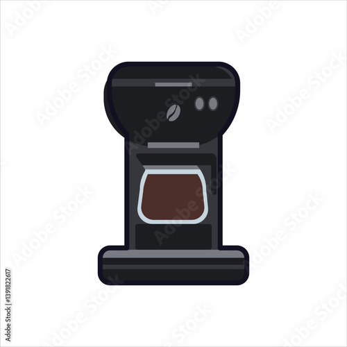 Coffee Machine Illustration -Automatic Coffee Maker Vector 