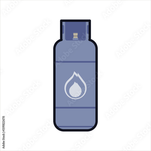 Gas Cylinder Illustration, Home Cooking Fuel Vector
