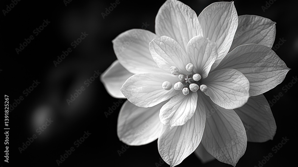 Fototapeta premium Close-up monochrome flower