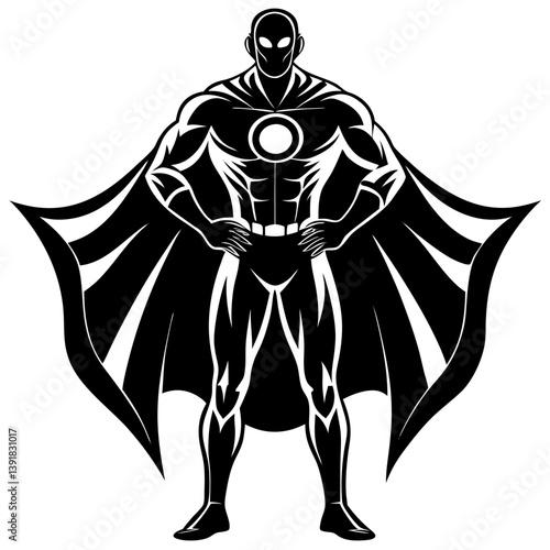 Superhero silhouette vector illustration
