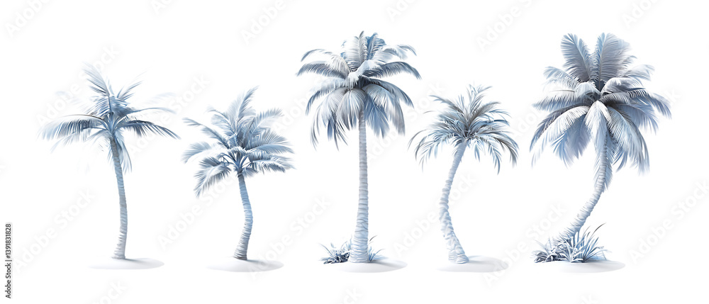 Pack of Palm Tree Set Against Transparent Background for Tropical, Nature, or Vacation Design Projects Pack of Palm Tree Set Against Transparent Background for Tropical, Nature, or Vacation Design Projects