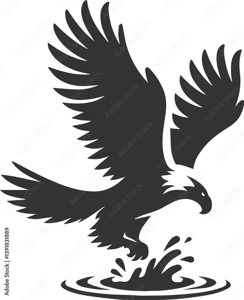 Obraz premium Silhouette of a eagle bird vector