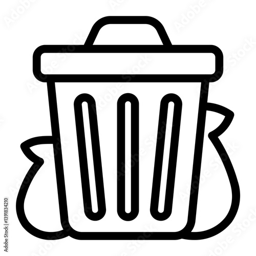 This Garbage icon is suitable for Earth Day, Save the Earth, Plastic Pollution, etc