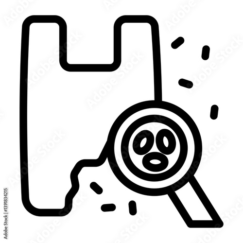 This Microplastic icon is suitable for Earth Day, Save the Earth, Plastic Pollution, etc