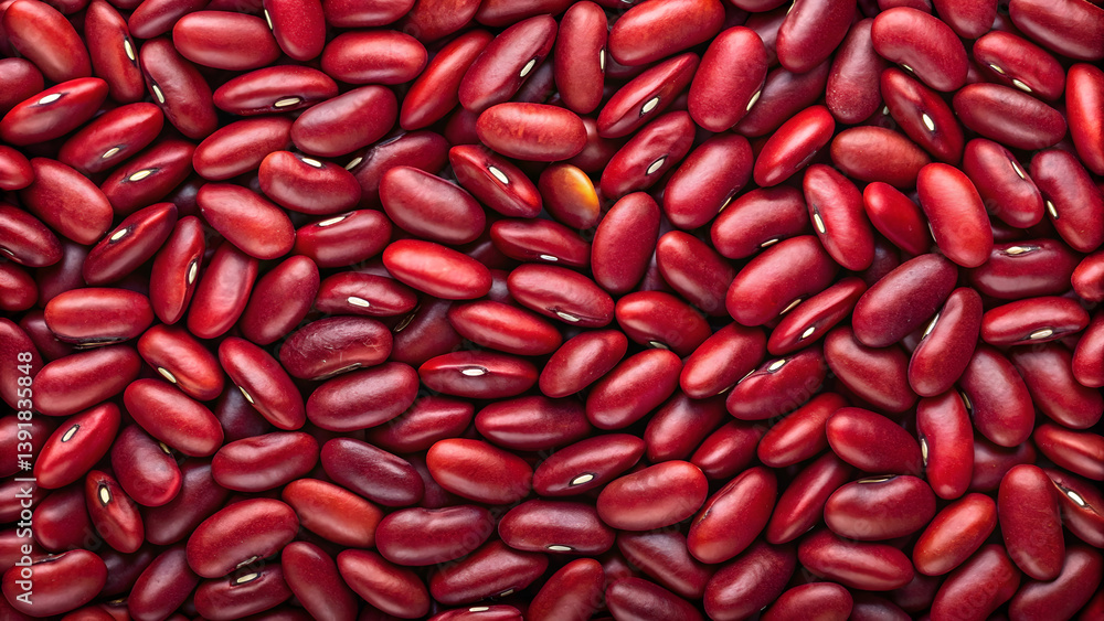 Close-Up of Fresh Red Kidney Beans Close-Up of Fresh Red Kidney Beans