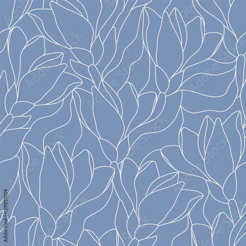 Artistic botanical vector background. Decorative seamless pattern with abstract shapes of leaves and herbs. Artisanal allover print in style of stained glass, for fabric, textile, paper, package