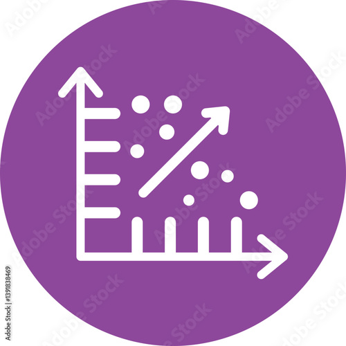 Correlation Matrix glyph circle icon