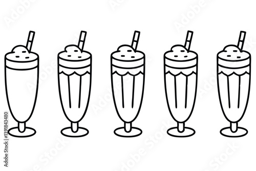 Lassi Line Art Illustration Simple Drawing for Artistic Expression 
