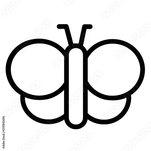 Animal Butterfly Fly Line Icon