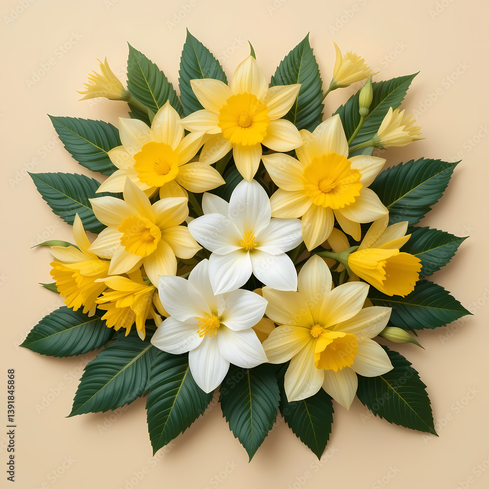 Fototapeta premium bouquet of yellow flowers