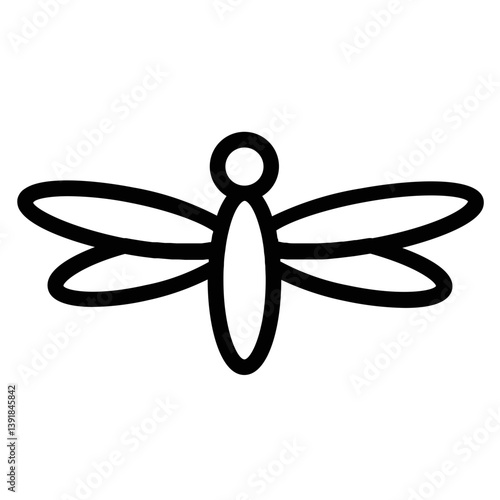 Animal Butterfly Fly Line Icon