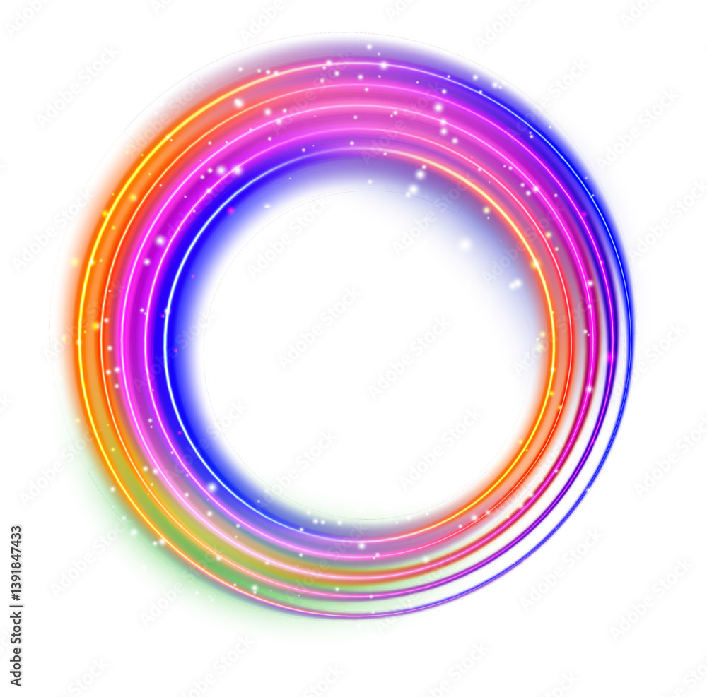 Rainbow Glowing Circle Rainbow Glowing Circle