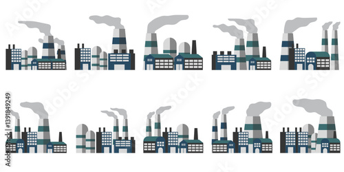 Industrial Air Pollution Illustration