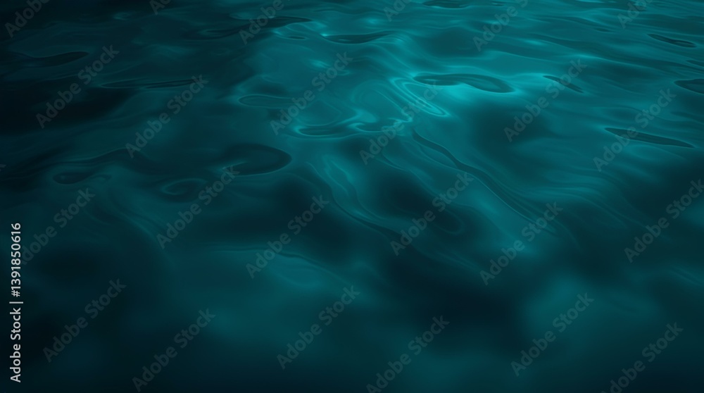 Water Surface: Deep Teal Waves Reflecting Light in Tranquil Harmony Water Surface: Deep Teal Waves Reflecting Light in Tranquil Harmony