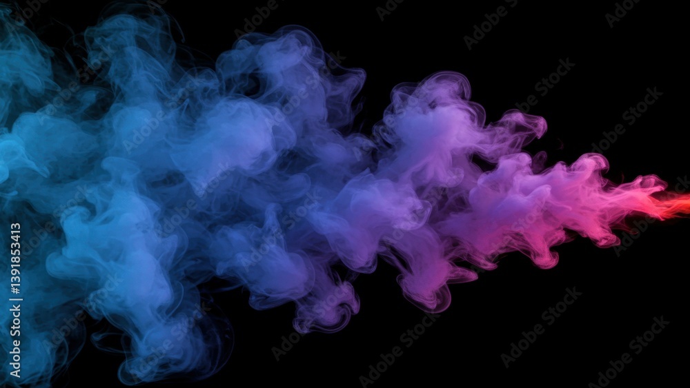 Colorful swirling smoke against a black backdrop with a vibrant gradient. Colorful swirling smoke against a black backdrop with a vibrant gradient.