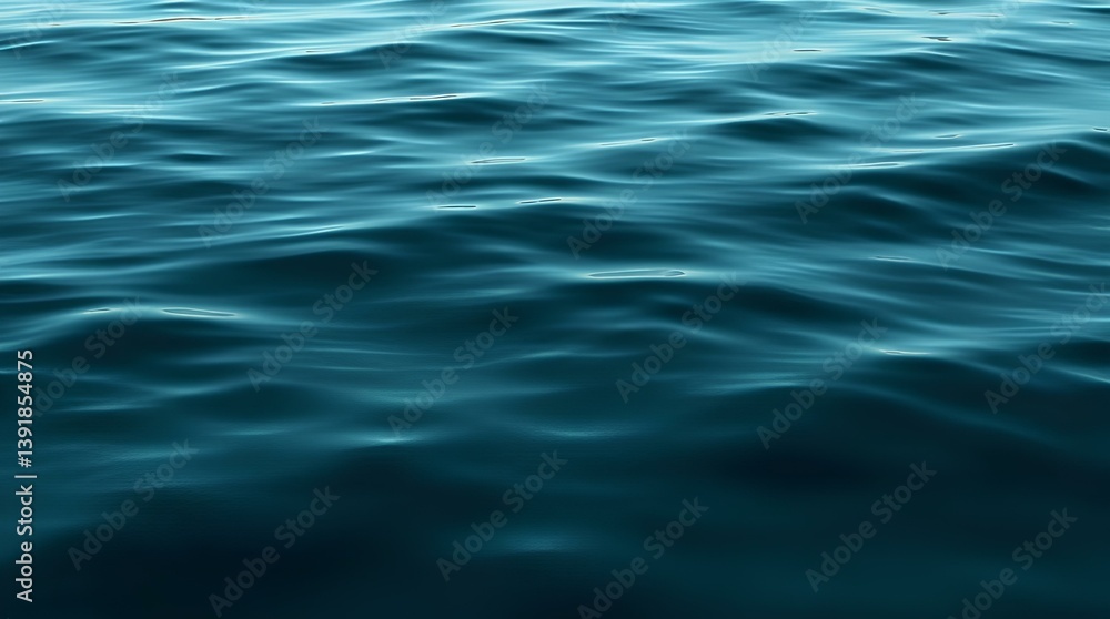 Water Surface: Deep Teal Waves Reflecting Light in Tranquil Harmony Water Surface: Deep Teal Waves Reflecting Light in Tranquil Harmony