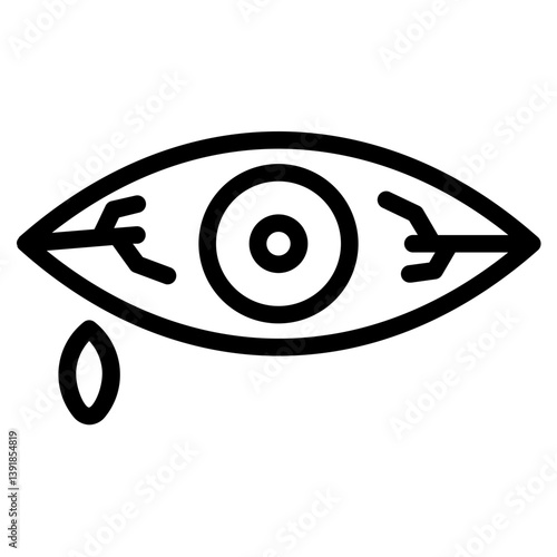 Care Cataract Eye Line Icon