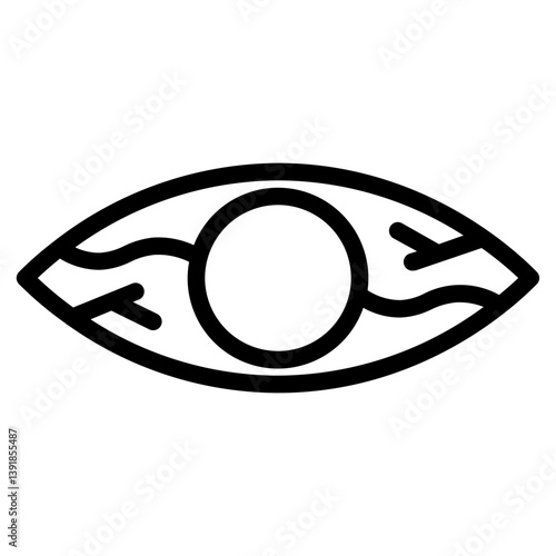 Cataract Eye Glaucoma Line Icon